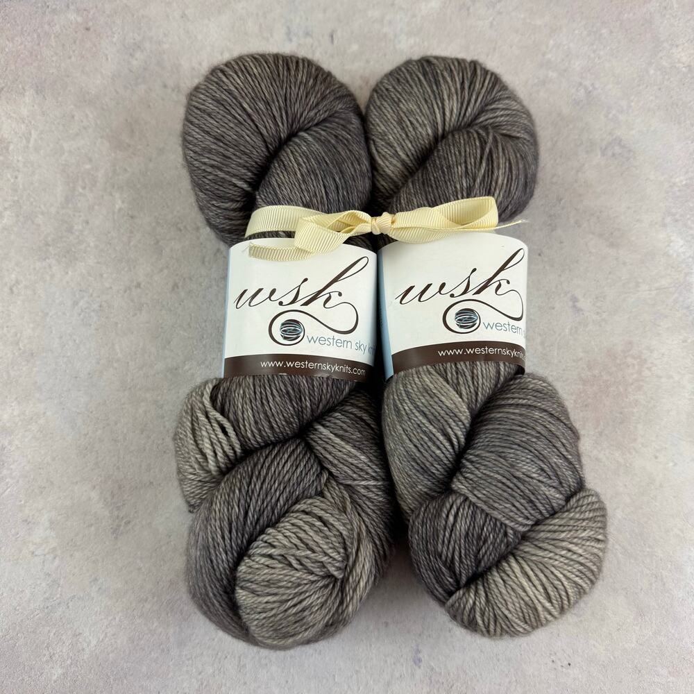 2 Western Sky Knits Magnolia Sock Merino Cashmere Nylon MCN Gray Misselthwaite
